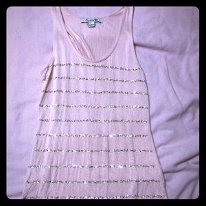 Forever 21 baby pink sparkly tank